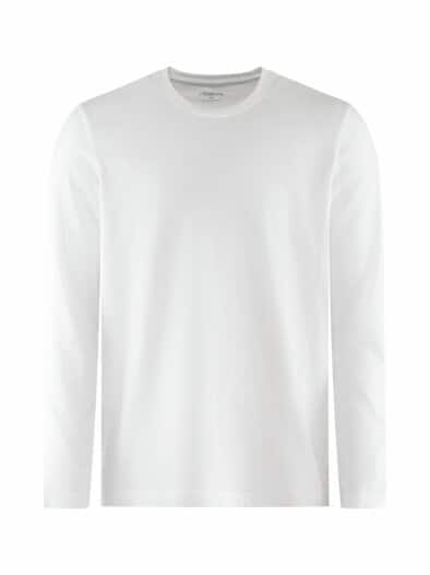 Langarm-Shirt Baumwolle Weiß