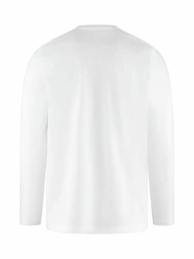 Langarm-Shirt Baumwolle Weiß