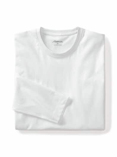 Langarm-Shirt Baumwolle Weiß