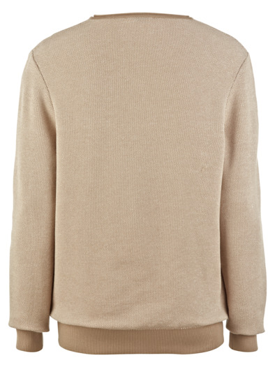 Struktur-Pullover Pima-Baumwolle Beige