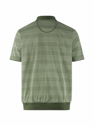Strick-Poloshirt Olive