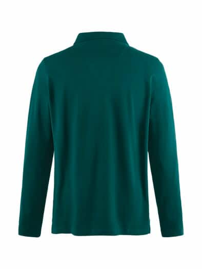 Langarm Polo Pima Cotton Dunkelgrün