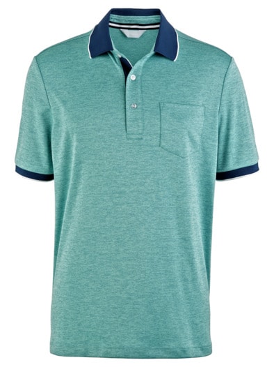 Extrafrisch-Poloshirt Lagune meliert