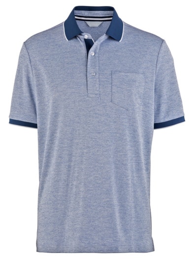 Extrafrisch-Poloshirt Blau meliert