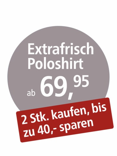 Extrafrisch-Poloshirt Blau meliert