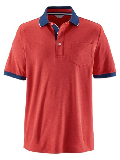 Extrafrisch-Poloshirt Rot meliert