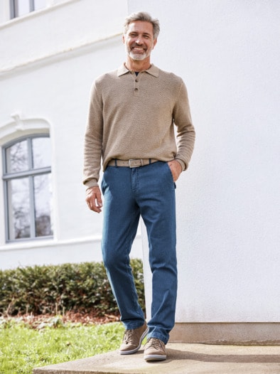 Herren-Thermojeans Jeansblau