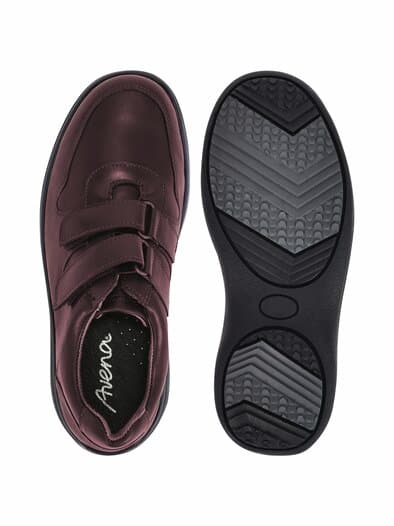 Hallux Leder Doppelklettschuh Braun