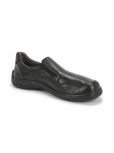 Hallux Leder Slipper Schwarz