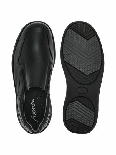 Hallux Leder Slipper Schwarz