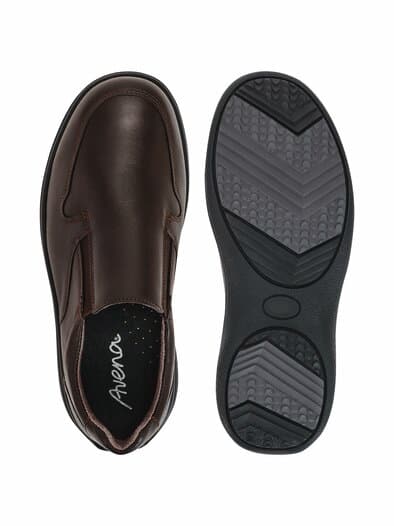 Hallux Leder Slipper Braun
