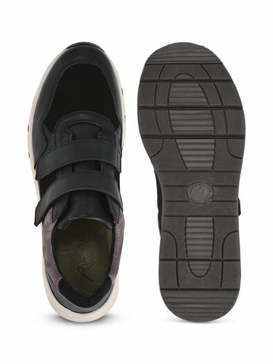 Active-Klettsneaker Komfortsohle Schwarz
