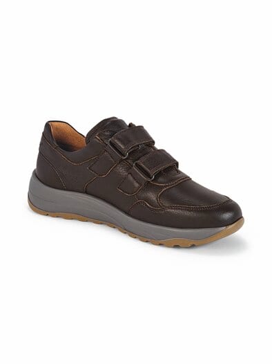 Waldläufer-Hirschleder Klettschuh Braun