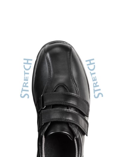 Hallux-Bequem-Klettschuh Schwarz