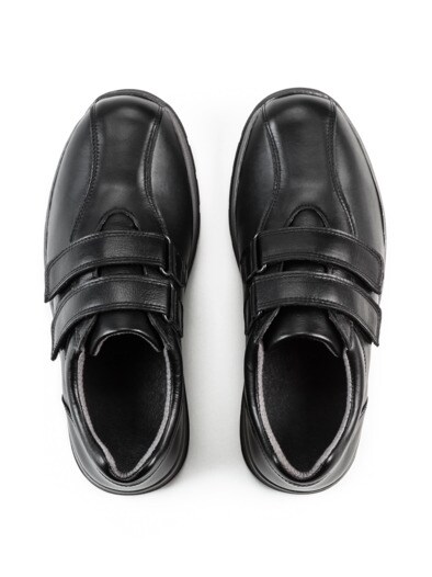 Hallux-Bequem-Klettschuh Schwarz