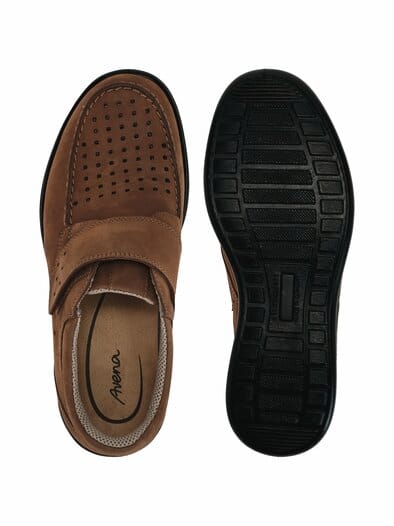 Bequem-Leicht-Klettschuh Braun