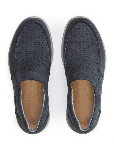 Dehnzonen-Bequemslipper Extraweit Blau