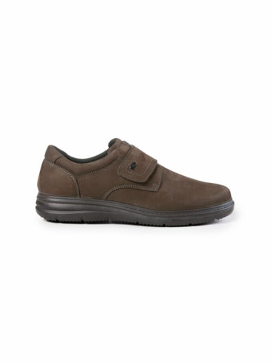 Aquastop-Klettschuh Bequemweite Braun