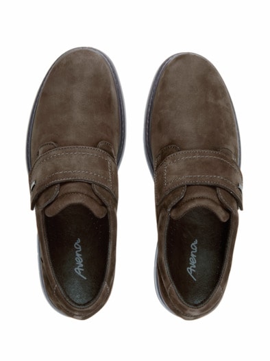 Aquastop-Klettschuh Bequemweite Braun