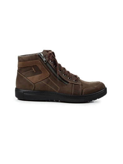Bequem-Bootie Reißverschluss Braun