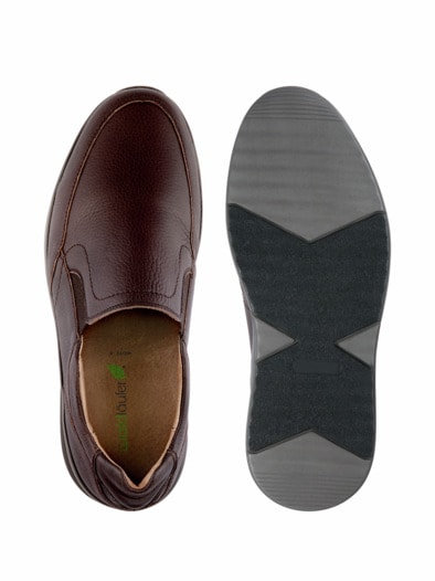 Waldläufer Hirschleder Slipper Braun