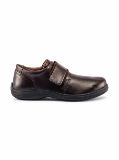 Hallux-Klettslipper Extraweit Braun