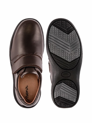 Hallux-Klettslipper Extraweit Braun