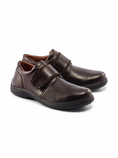 Hallux-Klettslipper Extraweit Braun