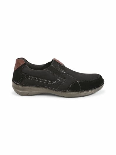 J.S.-Komfortslipper Dehnzone Schwarz