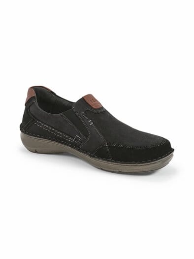 J.S.-Komfortslipper Dehnzone Schwarz
