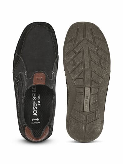 J.S.-Komfortslipper Dehnzone Schwarz