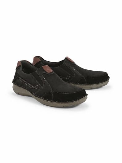 J.S.-Komfortslipper Dehnzone Schwarz