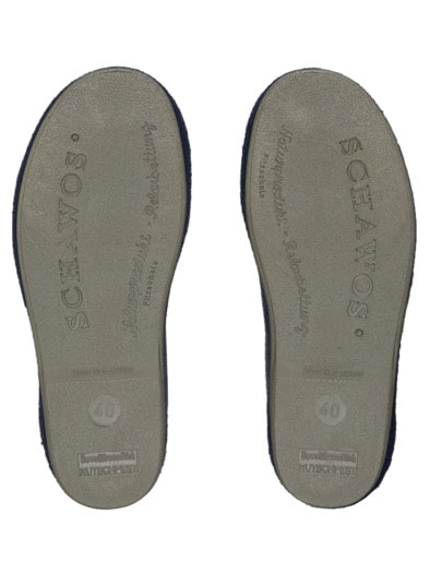 Wollfilz-Klettslipper Marine