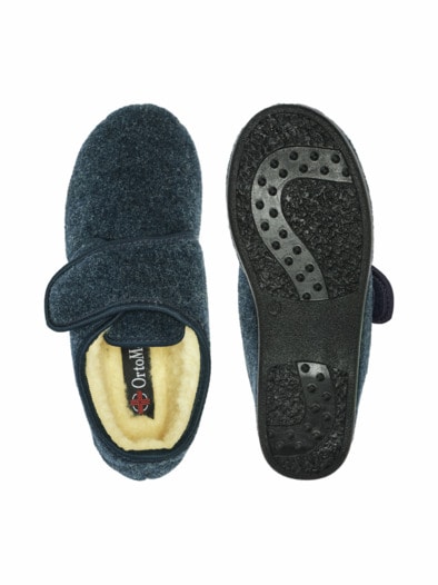 Klett-Hausschuh Thermo Blau