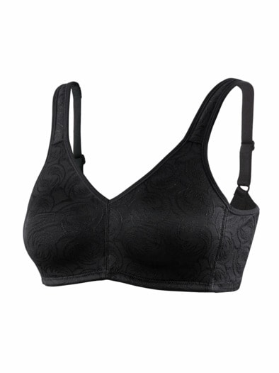 Nahtlos-BH Jacquard Schwarz