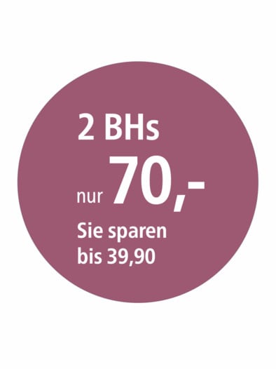 Baumwoll-BH Komfort Plus Puder gemustert