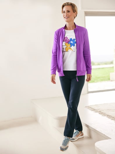 Baumwoll-Jacke Extraweich Violett