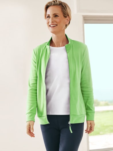 Baumwoll-Jacke Extraweich Grün
