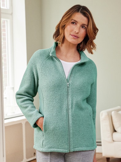 Wollfleece-Jacke Mint