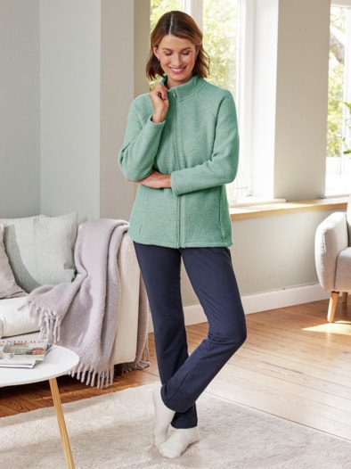 Wollfleece-Jacke Mint