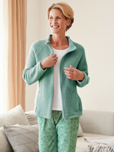 Wollfleece-Jacke Mint