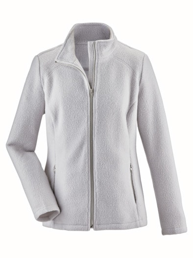 Wollfleece-Jacke Hellgrau