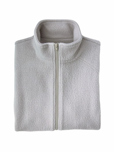 Wollfleece-Jacke Hellgrau