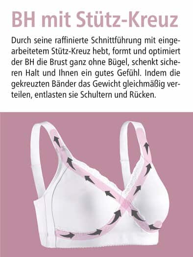 Wohlfühl-BH Stütz-Kreuz Aubergine