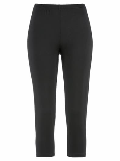 3/4 Stretch-Leggings Schwarz
