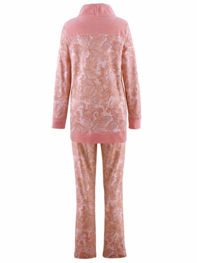 Schlafanzug Thermowärme Rose bedruckt
