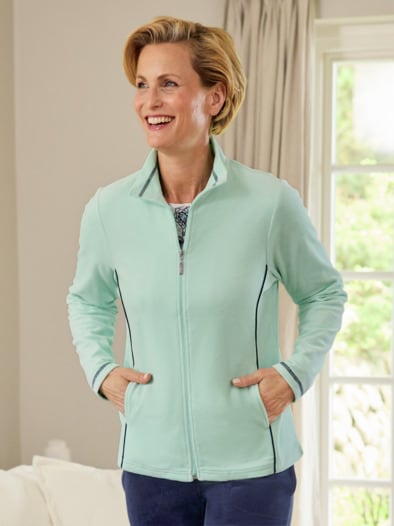 Nicki-Jacke Kuschelweich Eisblau