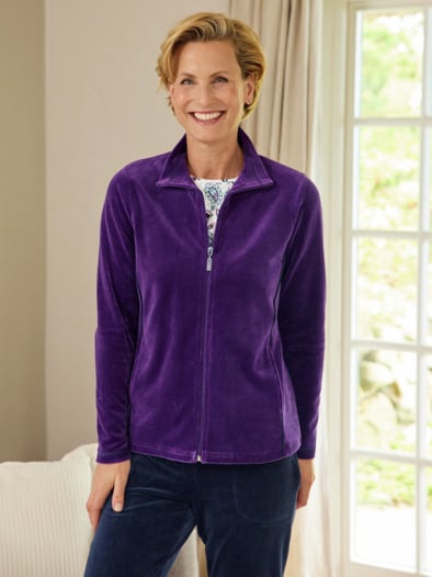 Nicki-Jacke Kuschelweich Violett