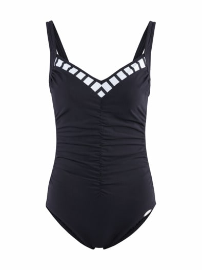 Softschalen- Badeanzug Capri Marine-Weiß