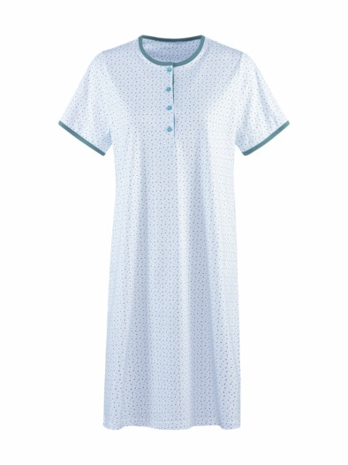 Baumwoll-Nachthemd 2er Pack Aqua